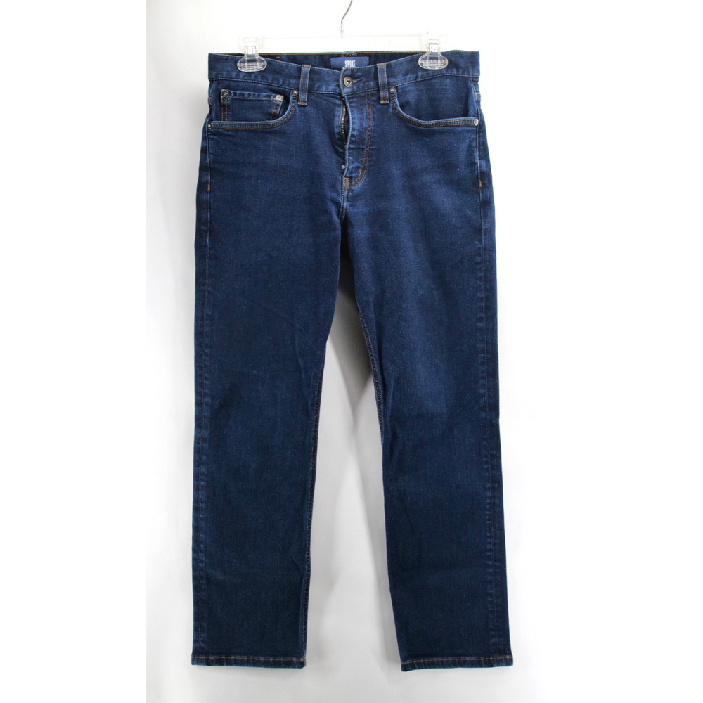Spoke Jeans Mens 30x27 Dark Blue Build B Regular Travel Denim